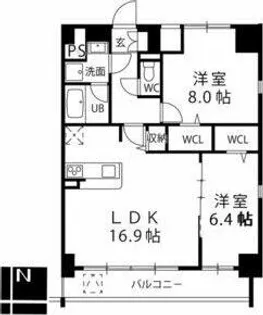 プレスティ則武【10階】の間取り
