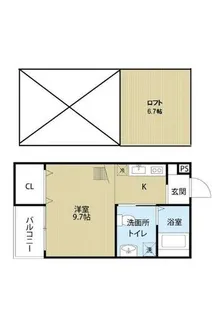 Olive【201号室】の間取り