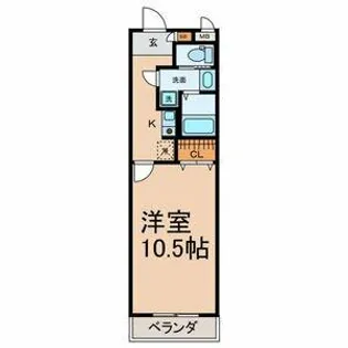 メゾンセラータ平芝【202号室】の間取り