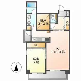 ソレイユ徳川【503号室】の間取り