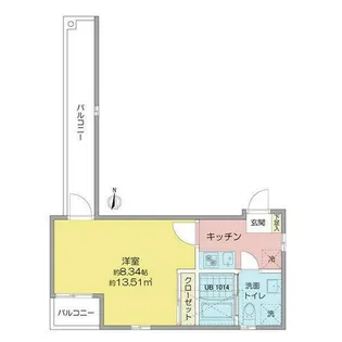 クラウド9コウウン【2階】の間取り
