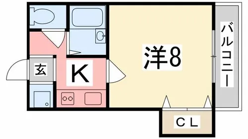 頼安コーポ【2階】の間取り