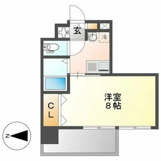 パルティール上前津【806号室】の間取り