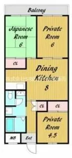 第二東大阪村橋マンション【5階】の間取り