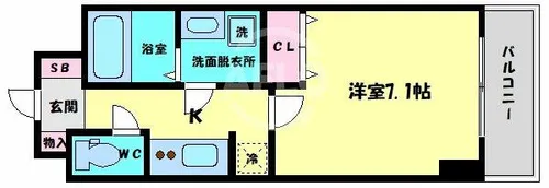 S-RESIDENCE Hommachi Marks【12階】の間取り