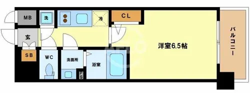 エスリード江戸堀【4階】の間取り