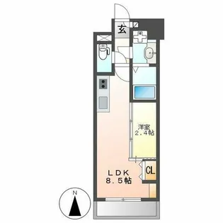 ポルタニグラ大須【7階】の間取り