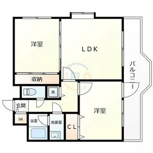 ライフ北梅田【5階】の間取り