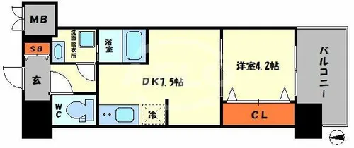Splendide NAMBAⅢ【3階】の間取り