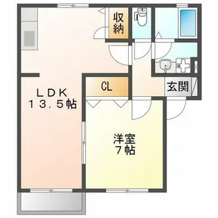 カーサ・ミラソーレ【201号室】の間取り