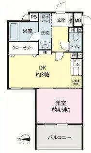 イグレック南本町【7階】の間取り