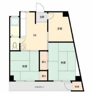 マンション朝霧2号館【4階】の間取り
