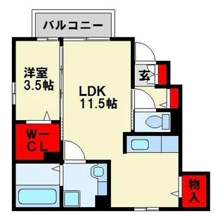 丸ノ内みずほ【102号室】の間取り
