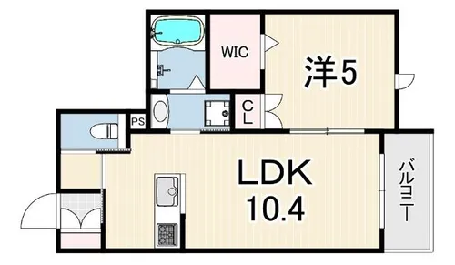 HEBEL GARDEN 松山町【2階】の間取り