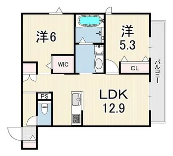LA VITA摂津本山【4階】の間取り