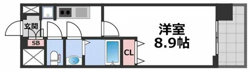 スプランディッド京橋EAST【7階】の間取り