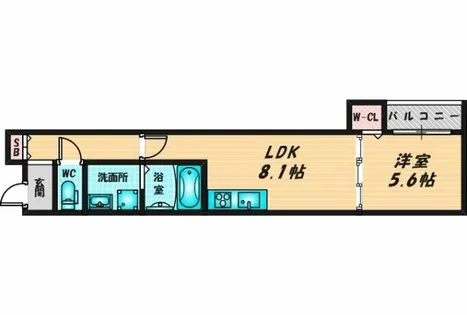 クリエオーレ衣摺Ⅰ【2階】の間取り