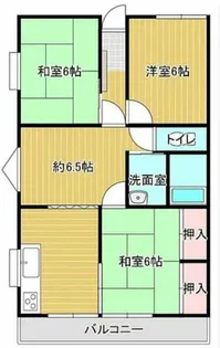 上上津役マンションA【102号室】の間取り