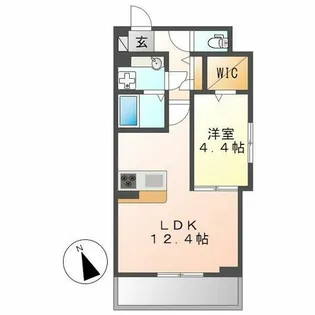 ルヴィータ村雲【103号室】の間取り