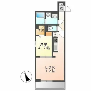 ルヴィータ村雲【202号室】の間取り