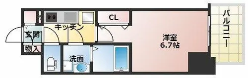 1Kの間取り画像