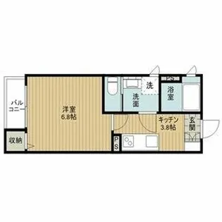 AZUR江南【1階】の間取り