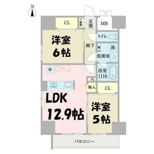 プロシード池下【3階】の間取り