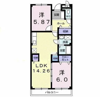 フジグランドコーポ【2階】の間取り