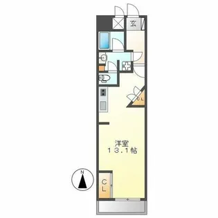 ロイジェント栄【8階】の間取り