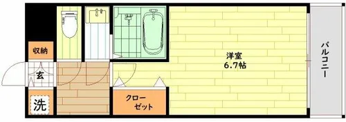 S-RESIDENCE都島Lux【9階】の間取り