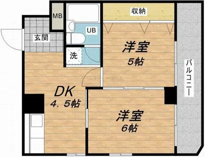 サンビラ大手前【4階】の間取り