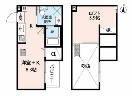 セジョリグラース【2階】の間取り