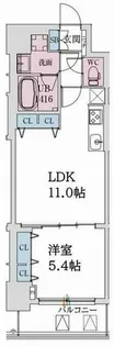 スプランディッド上本町WESTⅡ【13階】の間取り
