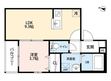 ベーネ呼続【3階】の間取り