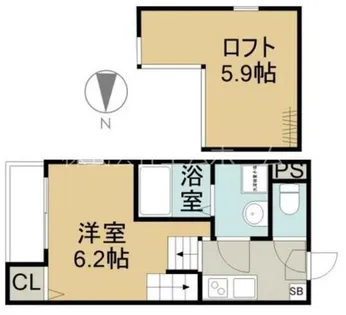 ハーモニーテラス大野木【2階】の間取り