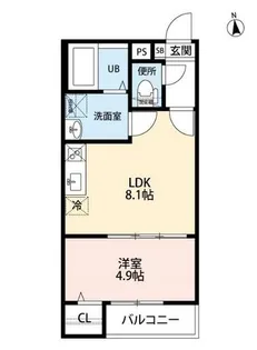 アークティカ上飯田【1階】の間取り