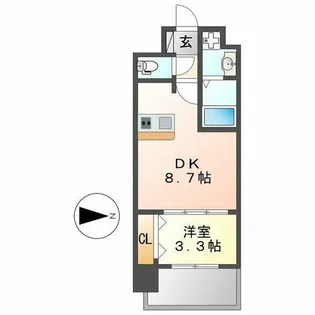 メイクスデザイン上前津【704号室】の間取り