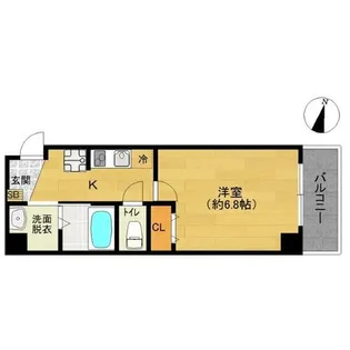 メルベージュ玉出中【4階】の間取り