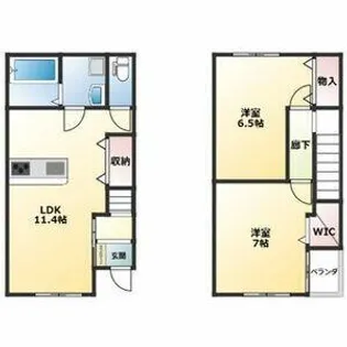 verite【102号室】の間取り