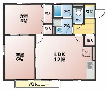 愛知県小牧市下小針天神1丁目【アパート】の間取り