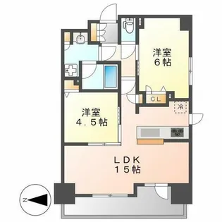 プレサンスロジェ葵【1305号室】の間取り