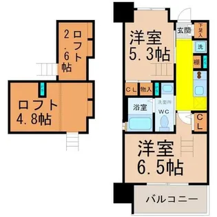 エステムコート名古屋駅前CORE【2階】の間取り
