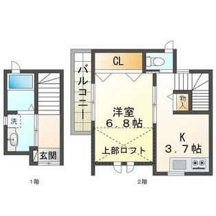 サンウィング妙法寺【2階】の間取り