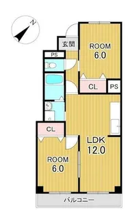 敷島第5マンション【2階】の間取り