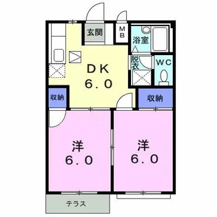 ジュネスアノンα【1階】の間取り
