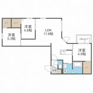 Double Berry【201号室】の間取り