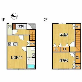 kimama久留米【2号室】の間取り