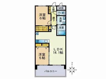サンエクステリア24【8階】の間取り