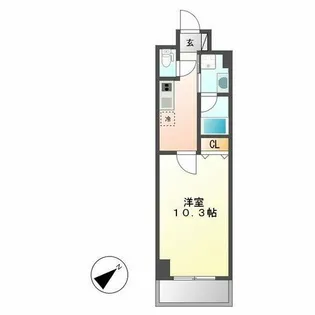 グランルクレ新栄ウエスト【9階】の間取り