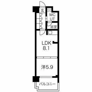 エグゼレジデンスタワー【13階】の間取り